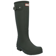 Hunter Original Hohe Stiefel mit Tartan-Futter – Dunkeloliv