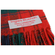 Ingles Buchan Robertson Roter Lammwollschal – Rot/Grün/Blau