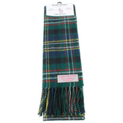 Ingles Buchan Scott Green Lambswool Schal – Grün/Blau/Weiß