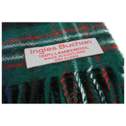 Ingles Buchan Scott Green Lambswool Schal – Grün/Blau/Weiß