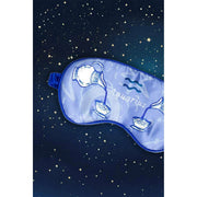 Jessica Russell Flint Aquarius Seiden-Augenmaske – Blau/Weiß