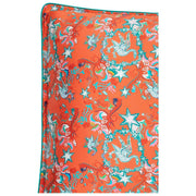 Jessica Russell Flint Golden Goose Silk Kissenbezug – Orange/Weiß/Blau