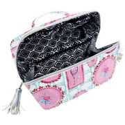 Jessica Russell Flint Hamptons Kosmetiktasche – Rosa/Blau/Weiß