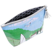 Jessica Russell Flint St Ives Make-up-Tasche – Blau/Grün/Weiß