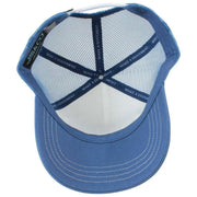 John Hatter Coach Trucker-Mütze aus Gummi – Blau/Weiß