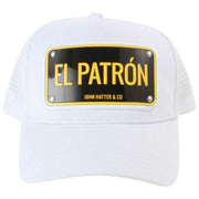 John Hatter El Patron Trucker-Mütze aus Aluminium – Weiß