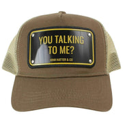 John Hatter You Talking to Me Trucker-Mütze aus Aluminium – Olivgrün