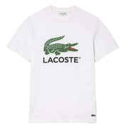 Lacoste Cotton Jersey Signature Print T-Shirt - White