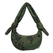 Lefrik Biwa Puffy Micro Floral Shoulder Bag - Green