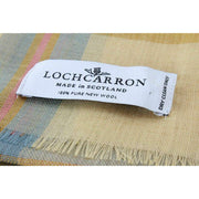 Locharron of Scotland Alba Cornish Fine Merino Schal – Gelb/Hellblau
