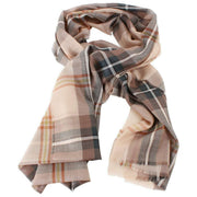 Locharron of Scotland Alba Saskatchewan Weathered Fine Merino Schal – Beige/Grau