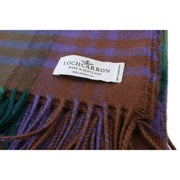 Locharron of Scotland Borders Isle of Skye Lammwolldecke – Lila/Grün