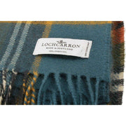 Locharron of Scotland Borders Macbeth Weathered Lamswool Decke – Blau/Braun