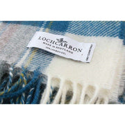 Locharron of Scotland Borders Stewart Dress Lammwolldecke – Blau/Creme