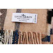 Locharron of Scotland Borders Thomson moderne Lammwolldecke – Kamel