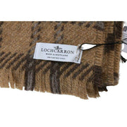 Locharron of Scotland Bracken Lochaber Decke aus britischer Wolle – Perlcreme/Beige