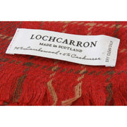 Locharron of Scotland Brock Caledonia Ruby Luxusschal – Rot/Marineblau