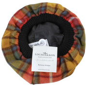 Locharron of Scotland Buchannan Antique Lambswool Tam – Rot/Gelb/Grün
