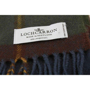 Locharron of Scotland Darwin Macleod of Harris Antiker Lammwollschal – Blau/Dunkelgrün
