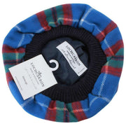 Locharron of Scotland Edinburgh Lambswool Tam – Blau/Rot/Grün