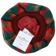Locharron of Scotland Maple Leaf Lambswool Tam – Rot/Grün