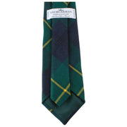 Locharron of Scotland Reiver Johnstone Moderne Tartan-Krawatte – Dunkelgrün/Marineblau