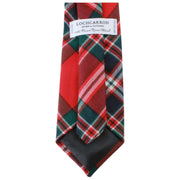 Locharron of Scotland Reiver MacFarlane Moderne Tartan-Krawatte – Rot/Grün/Weiß