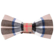 Locharron of Scotland Thomson Modern Tartan Bow Tie - Camel Beige/Black