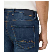 MAC Jeans Arne Pipe Hemp Denim Jeans – Dunkelblaue 3D-Waschung