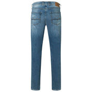 MAC Jeans Arne recycelte Denim-Jeans – Mittelblau, authentisch gebraucht