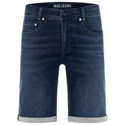 MAC Jeans Jog'N Leichte Sweat-Jeansshorts – Dunkelblaue Vintage-Waschung