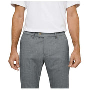 MAC Jeans Lennox Woolly Herringbone Hose – Helles Sturmgrau