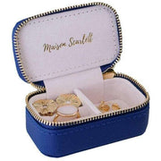 Maison Scarlett Marie PU Mini Travel Jewellery Box - Navy Blue