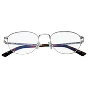 MessyWeekend Steve Blaulicht-Lesebrille – Klar/Silber