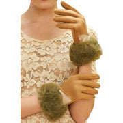 Powder Bettina Gloves - Sand Beige/Green