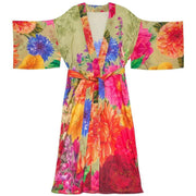 Powder Bountiful Blooms Kimono Gown - Green/Pink/Orange