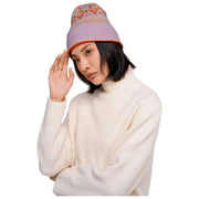 Powder Fair Isle Beanie Mütze – Crememischung