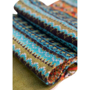 Kuscheliger Schal „Powder Fair Isle“ – Blaugrün-Mix