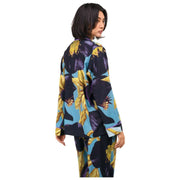 Langer Pyjama „Powder Hellebore“ – Blau