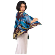 Kurze Kimono-Jacke „Powder Iris“ – Blau
