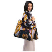 Powder Lux Velvet Quilted Tote Bag – Hellebore Blue