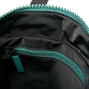 Roka Bantry B Small All Black Recycled Nylon Backpack - Black/Teal