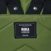 Roka Canfield B Medium Black Label Recycled Nylon Backpack - Avocado Green