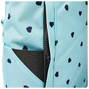 Roka Canfield B Mittelgroßer Rucksack aus recyceltem Canvas – Blau/Blaue Herzen
