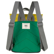 Roka Canfield B Small Creative Waste Colour Block Recycled Nylon Backpack - Green/Yellow/Orange