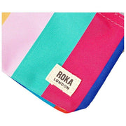 Roka Kleine Carnaby-Geldbörse aus recyceltem Canvas – breit gestreift, mehrfarbig