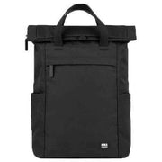 Roka Finchley A All Black Medium Recycled Canvas Backpack - Ash Black