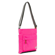 Roka Kennington B Medium Recycled Nylon Crossbody Bag - Neon Pink