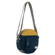 Roka Paddington B Creative Waste Two Tone Recycled Nylon Crossbody Bag - Midnight Navy/Mustard Yellow