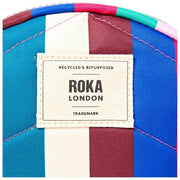 Roka Paddington B Umhängetasche aus recyceltem Canvas – breit gestreift, mehrfarbig